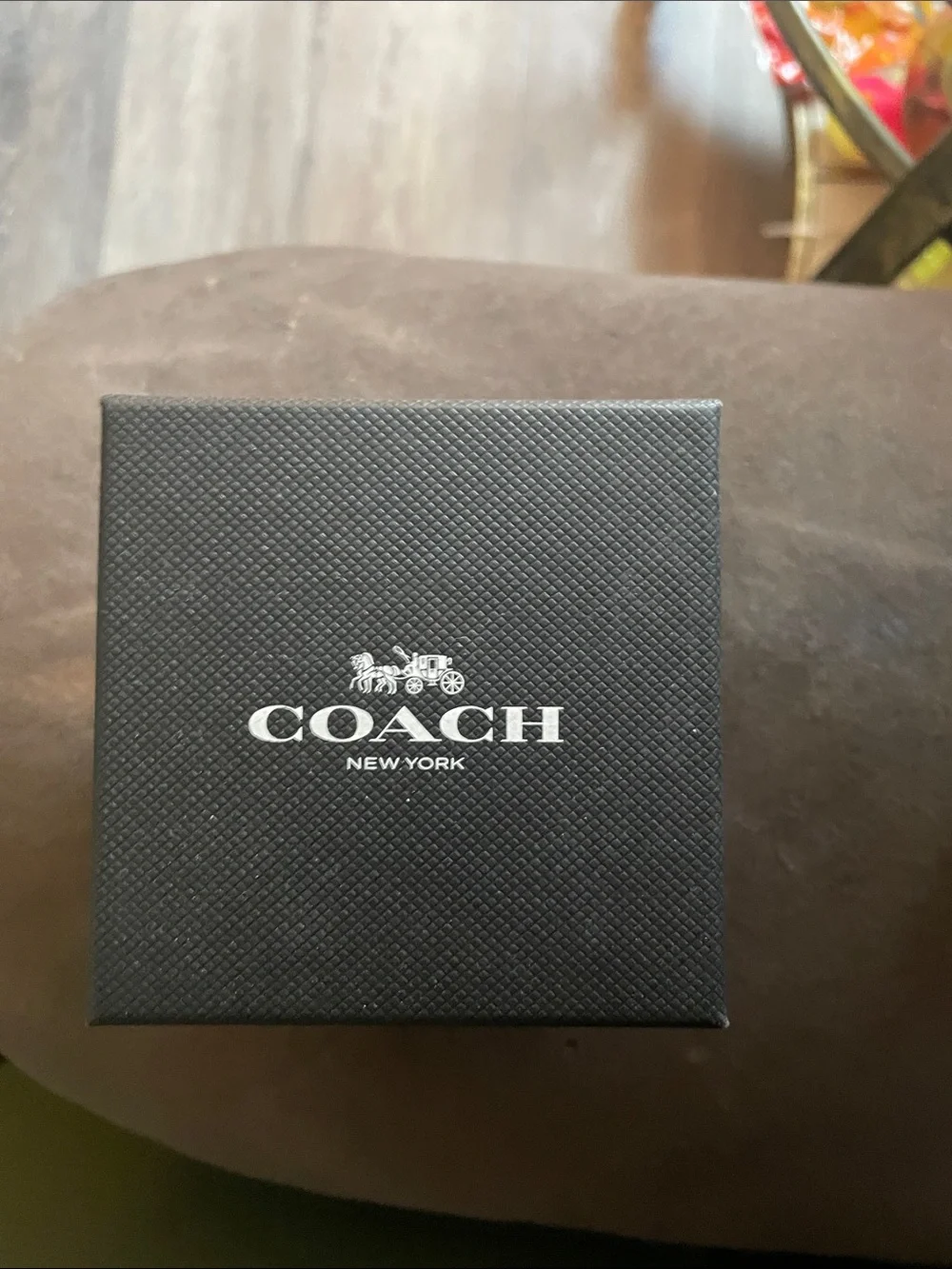 COACH Black womans  Accessory Box with White Logo